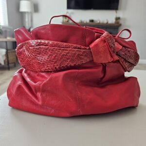 Vintage Red Leather Bag